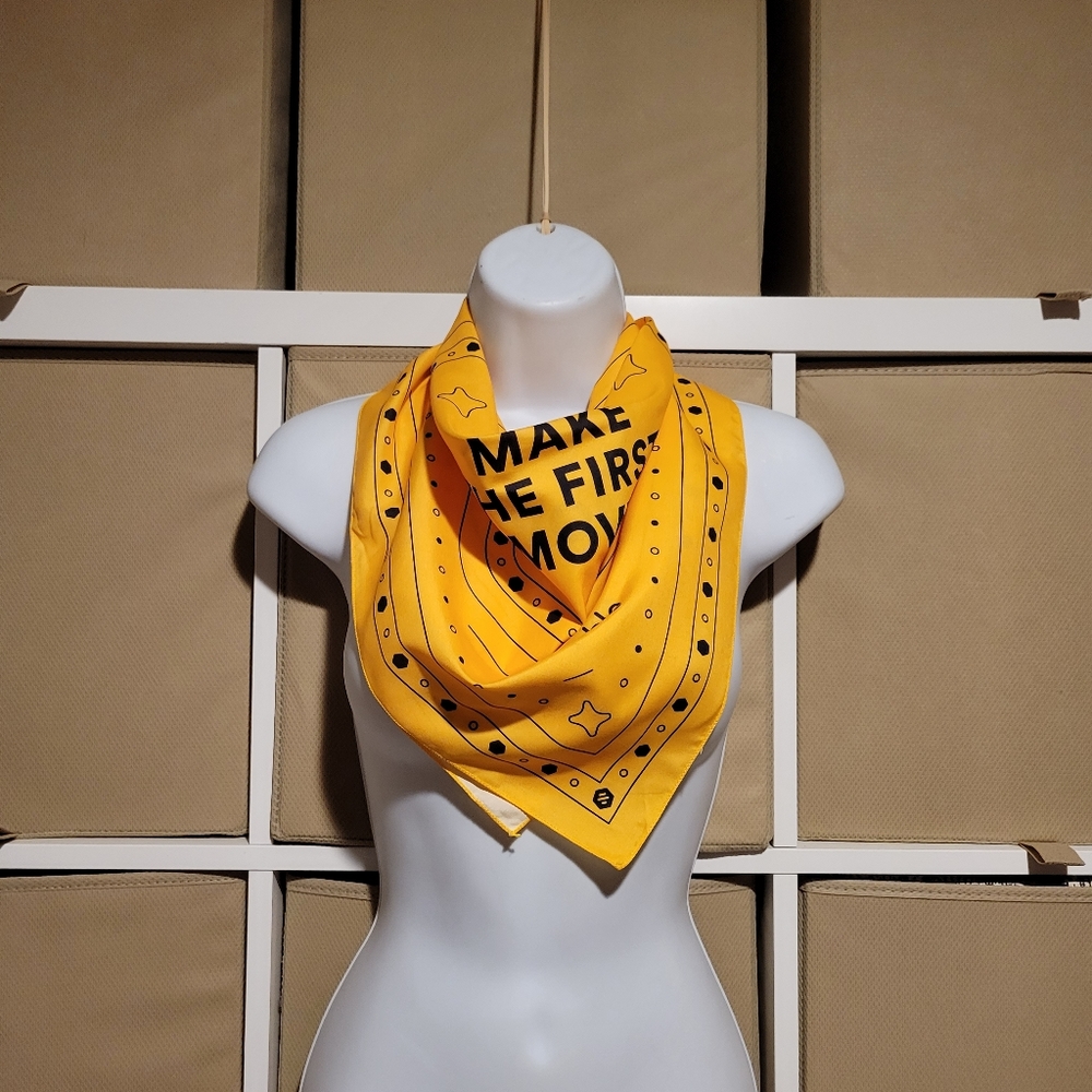 Rare Bumble "Make The First Move" Yellow Bandana